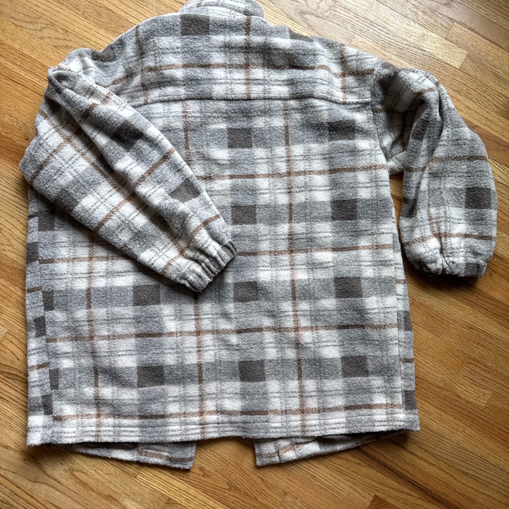 Universal Threads Plaid Teddy Button Up - image 3